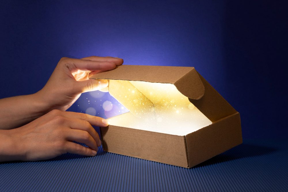 Logistics director evaluating innovative circular packaging designs for sustainable supply chain growth.